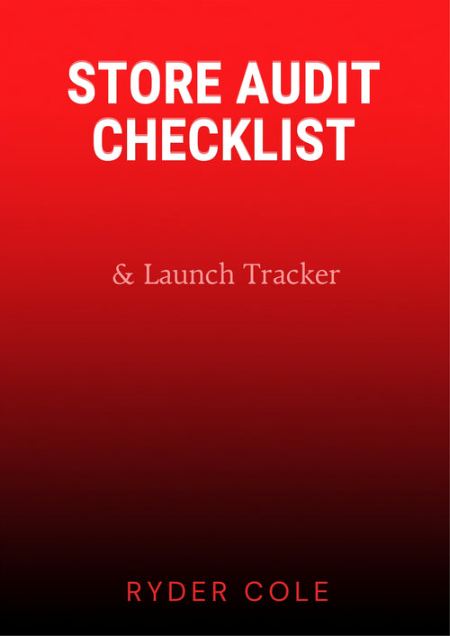 Store Audit Checklist & Launch Tracker cover by Ryder Cole
